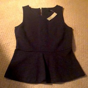J.Crew black XXS peplum top style 84643